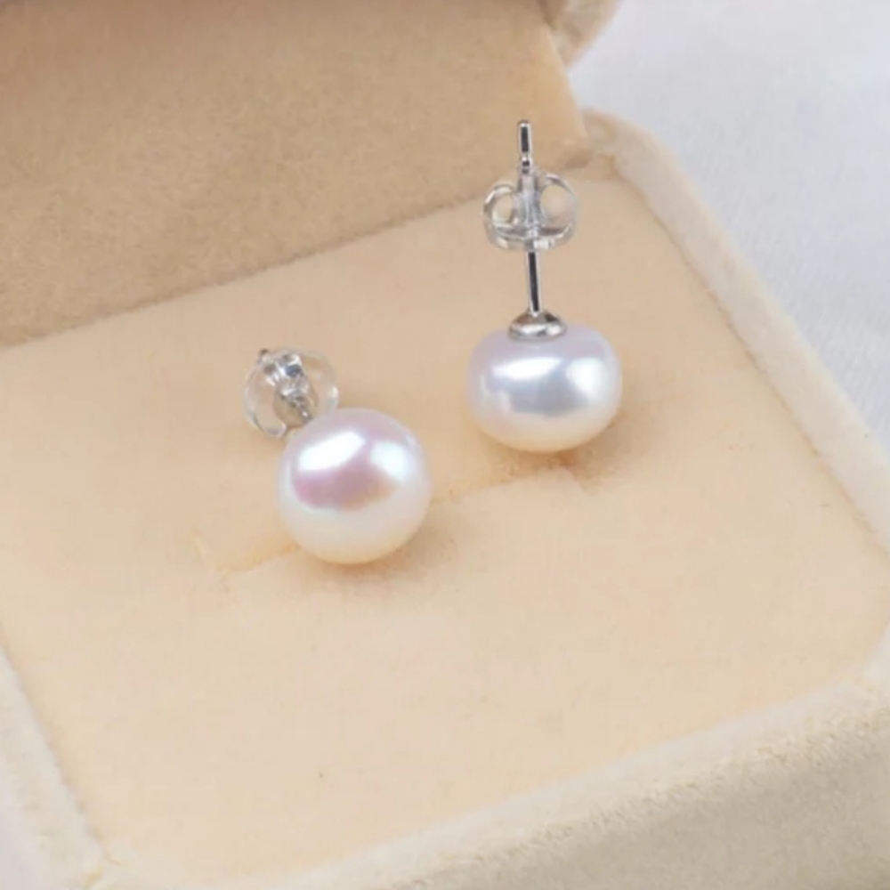 Freshwater 9mm Pearl .925 Sterling Earrings